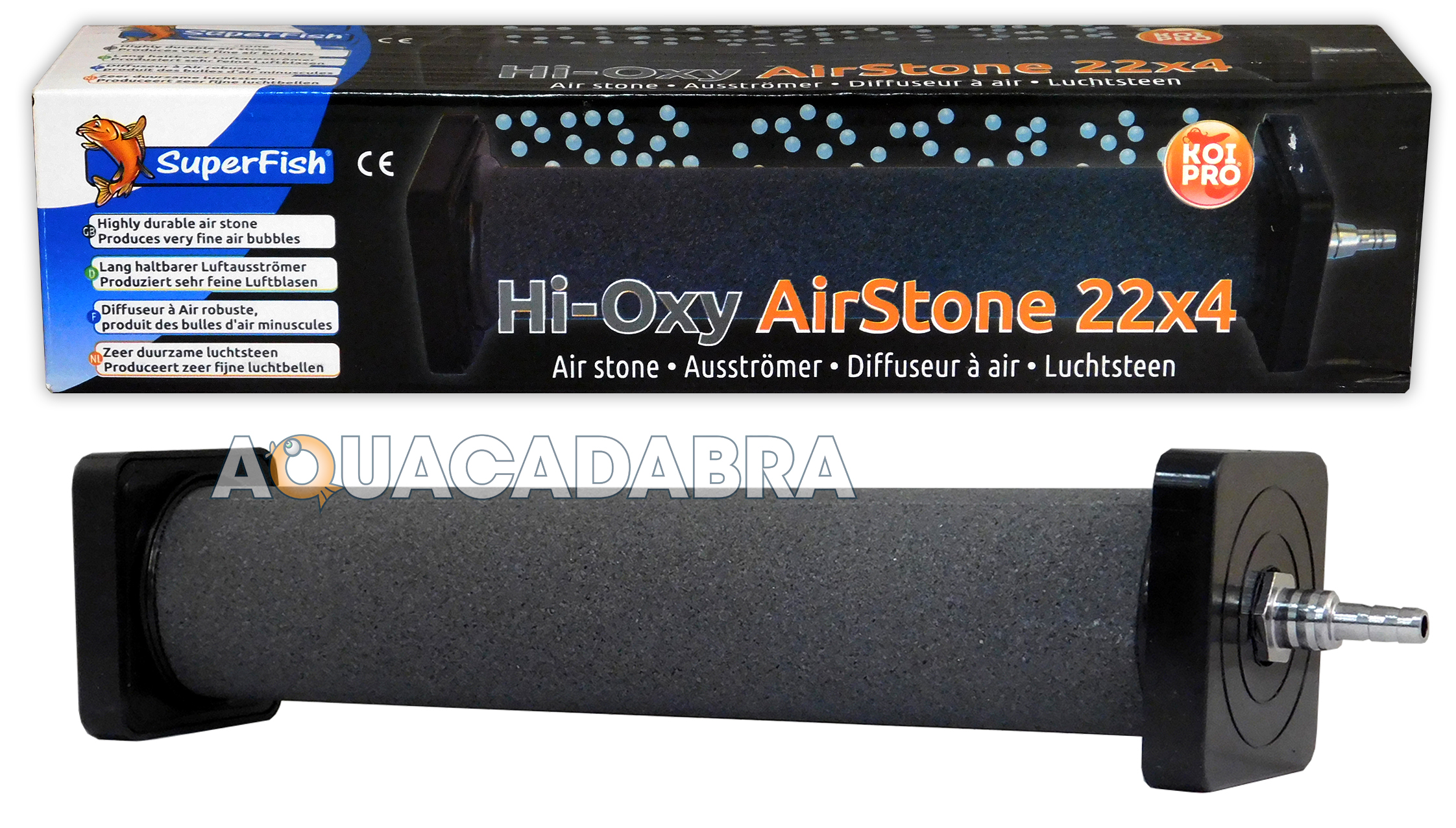 Superfish HiOxy Air Stone 22cm x 4cm 300g Pond Koi Fish High Oxygen