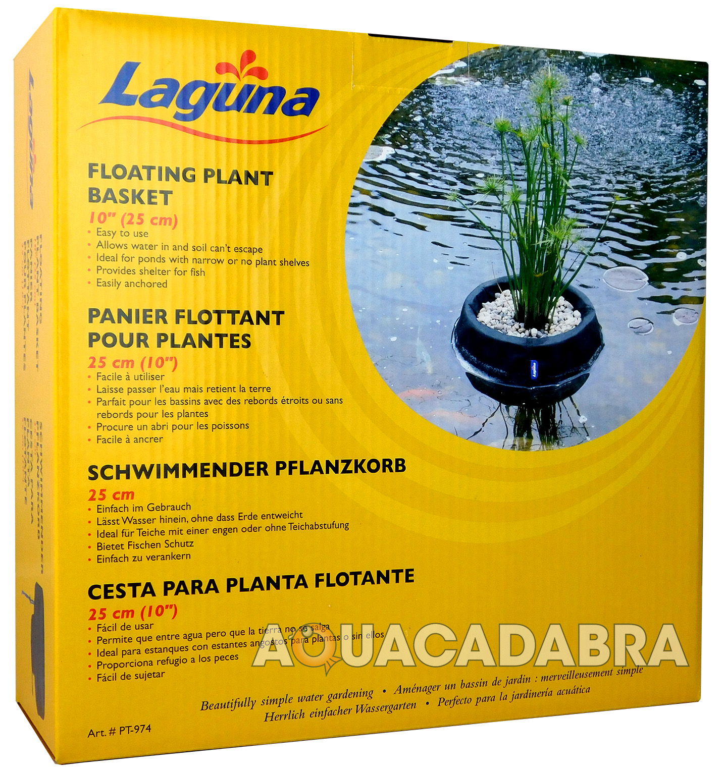LAGUNA 10" 25CM FLOATING PLANT BASKET FOR GARDEN FISH POND MARGINALS