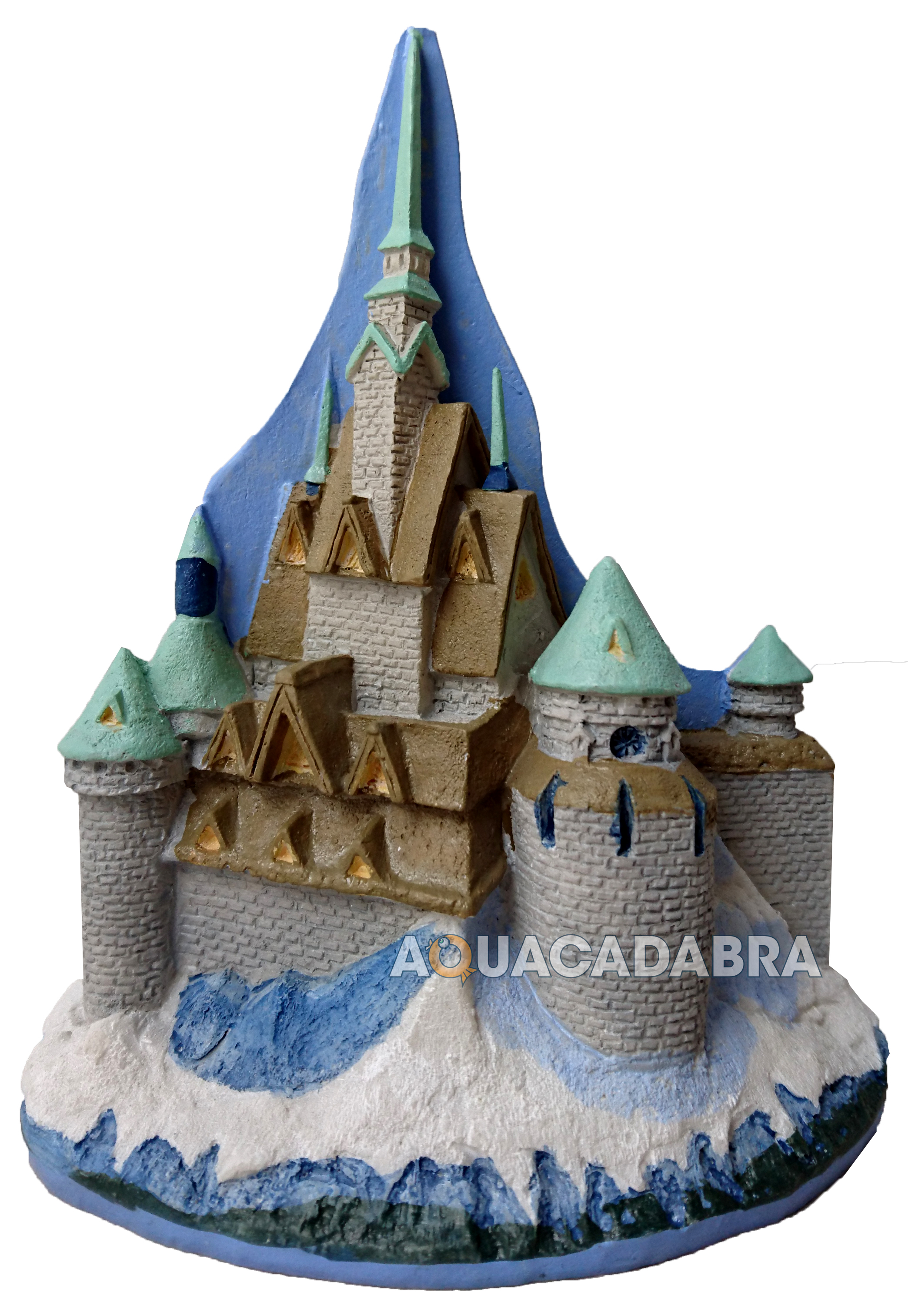 DISNEY FROZEN ELSA ANNA OLAF CASTLE ORNAMENT PENNPLAX AQUARIUM FISH