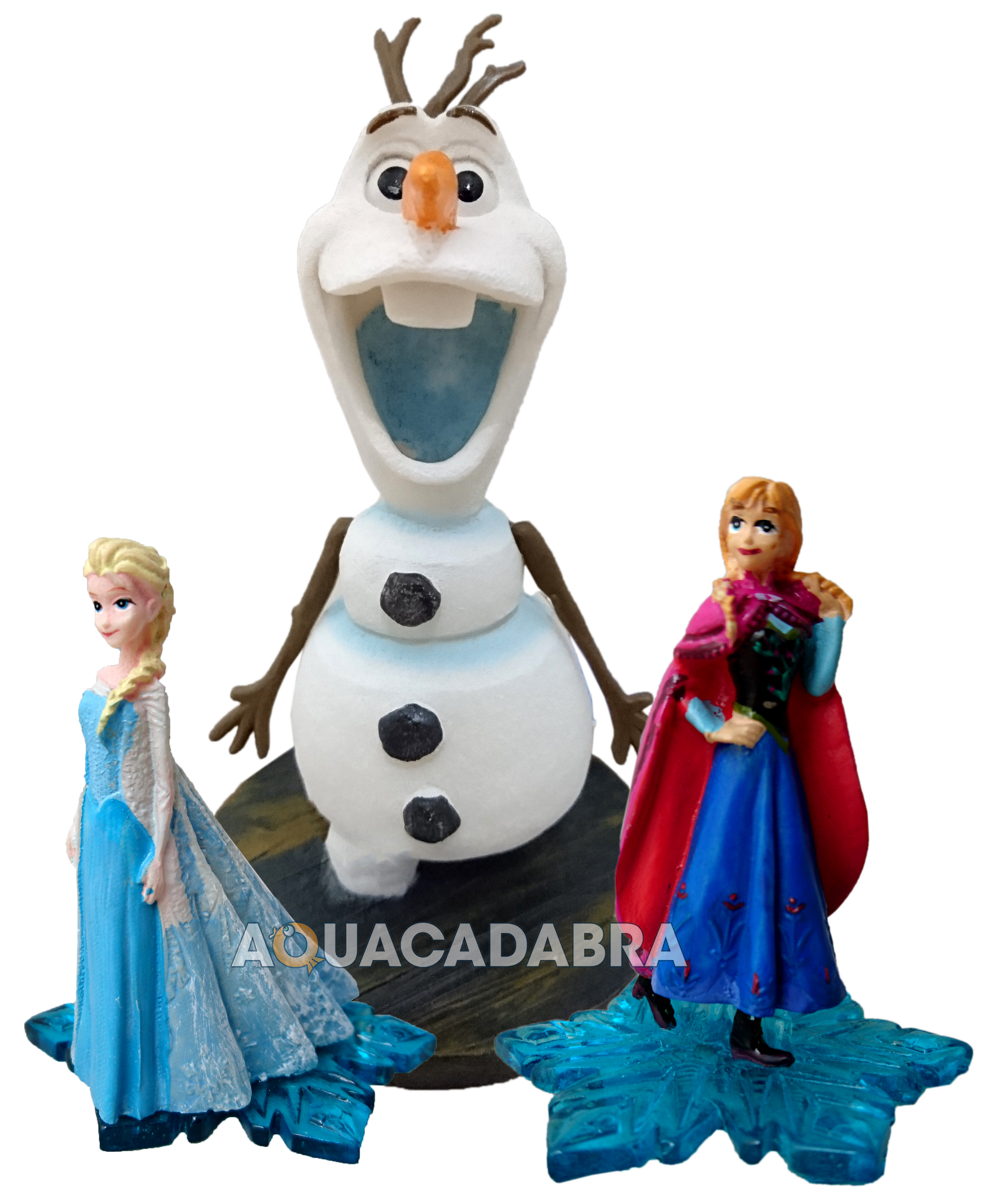 DISNEY FROZEN ELSA ANNA OLAF CASTLE ORNAMENT PENNPLAX AQUARIUM FISH