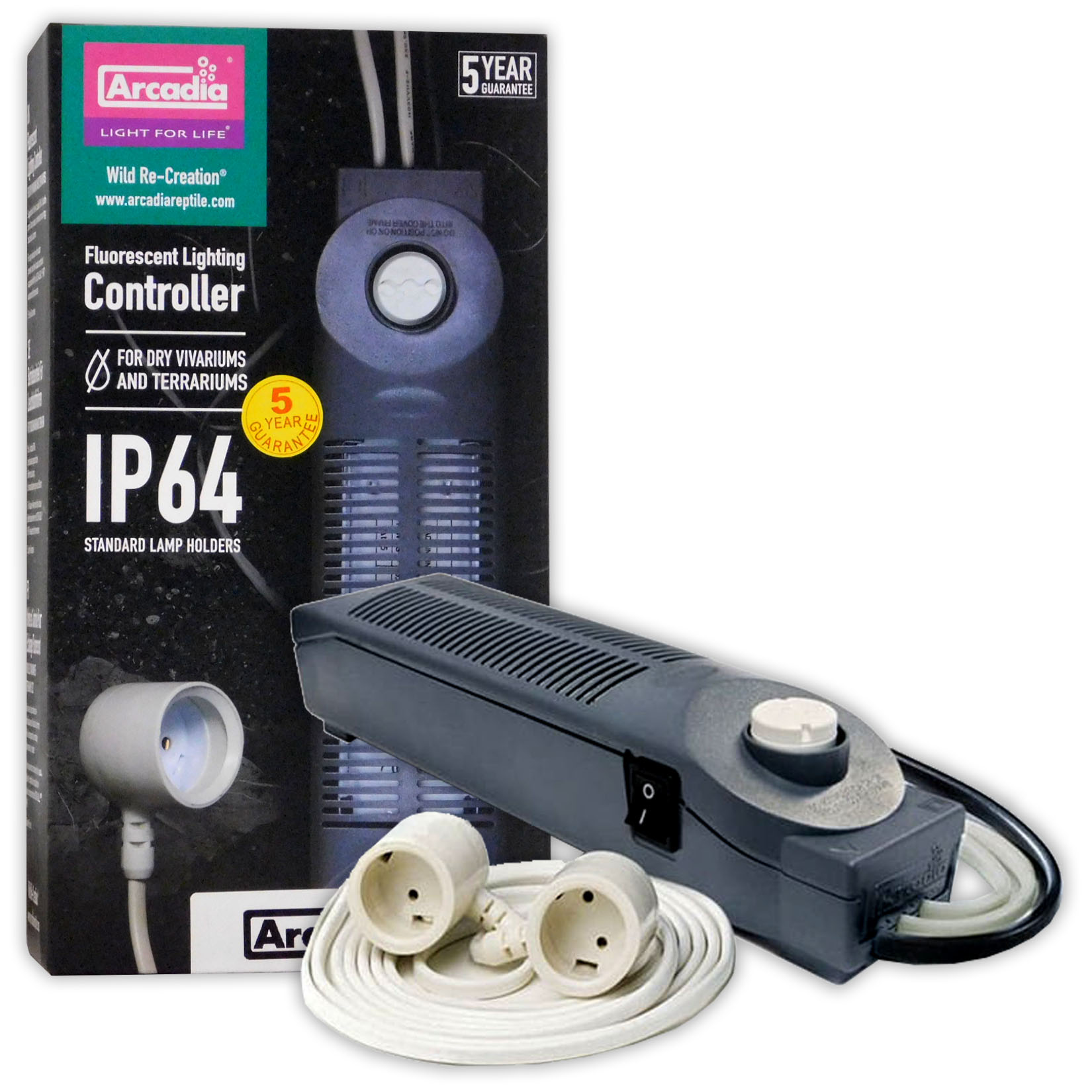 ARCADIA REPTILE LIGHTING CONTROLLER IP64 T5 T8 LIGHT UNIT DRY VIVARIUM eBay