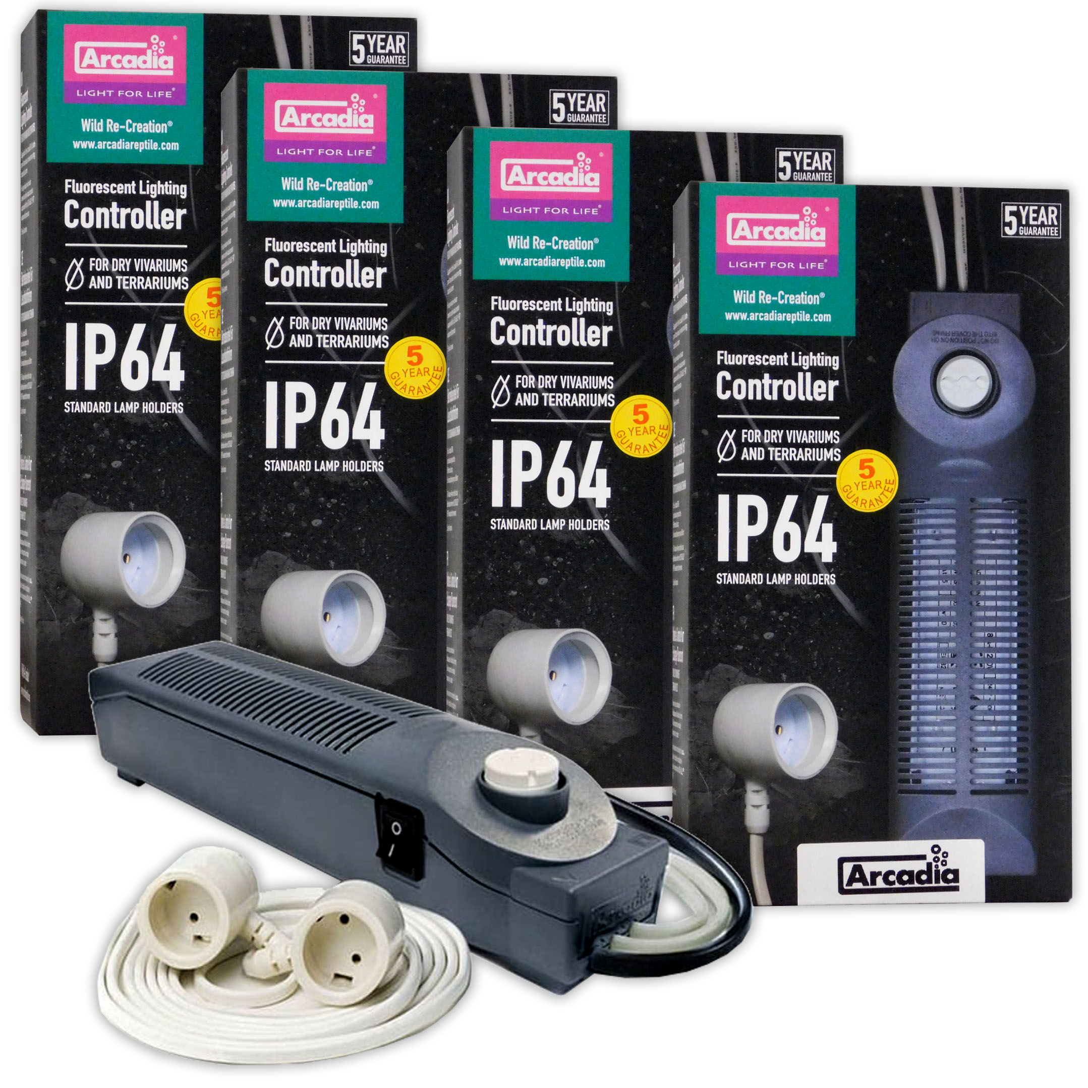Arcadia Reptile Lighting Controller Ip64 T5 T8 Light Unit Dry Arcadia Reptile Lighting Controller