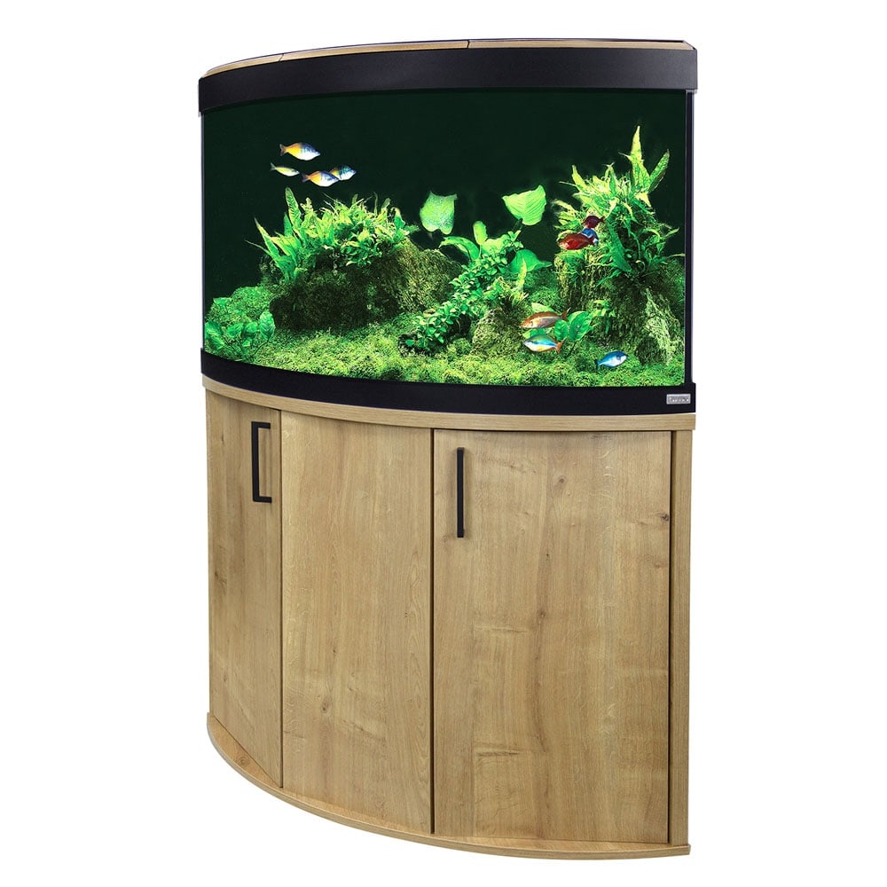 Fluval Venezia 190 LED Aquarium & Cabinet Set - Corner Oak ...