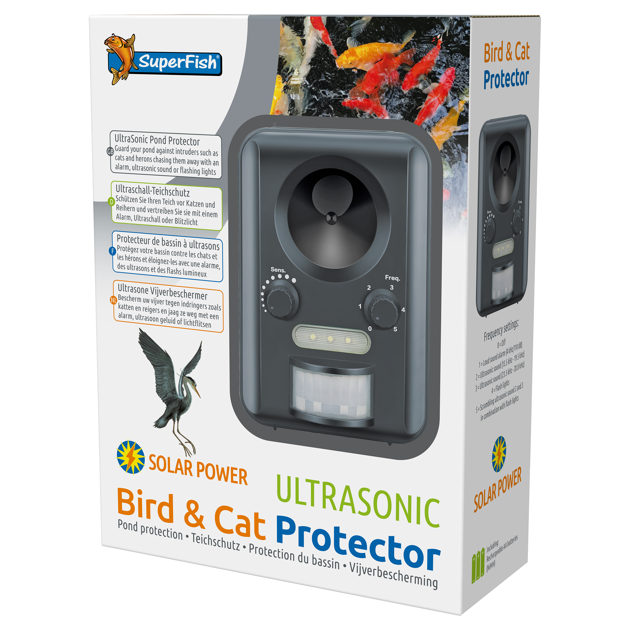 Superfish Bird & Cat Protector Ultrasonic Heron Deterrent Pond Protect