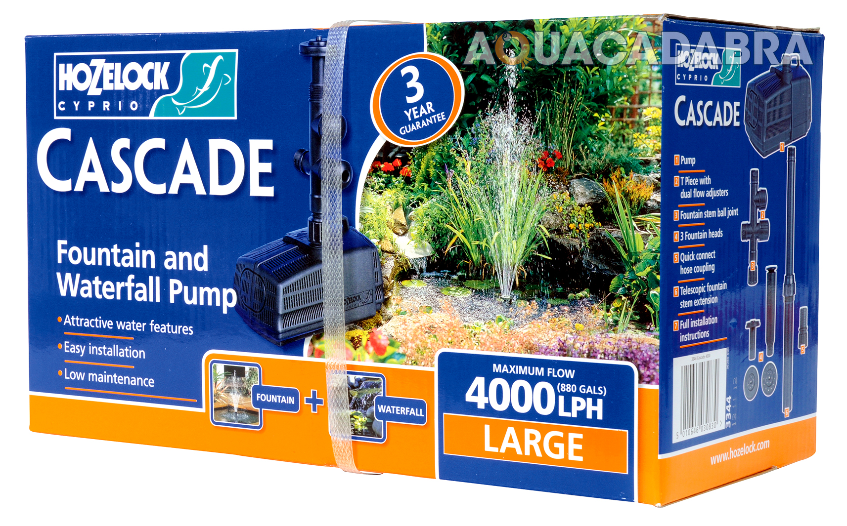 HOZELOCK CASCADE GARDEN FISH POND FOUNTAIN WATERFALL PUMP 450 700 1500