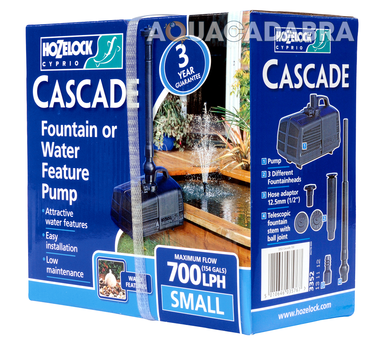 HOZELOCK CASCADE GARDEN FISH POND FOUNTAIN WATERFALL PUMP 450 700 1500