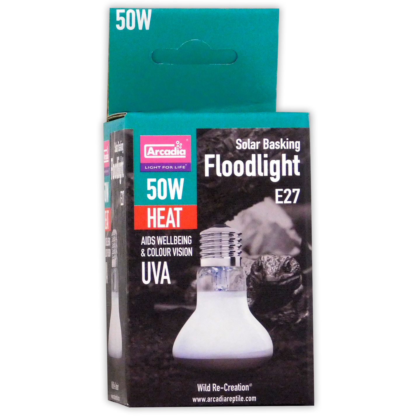 ARCADIA FLOODLIGHT BASKING SOLAR FLOOD LIGHT UVA E27 REPTILE BULB LAMP