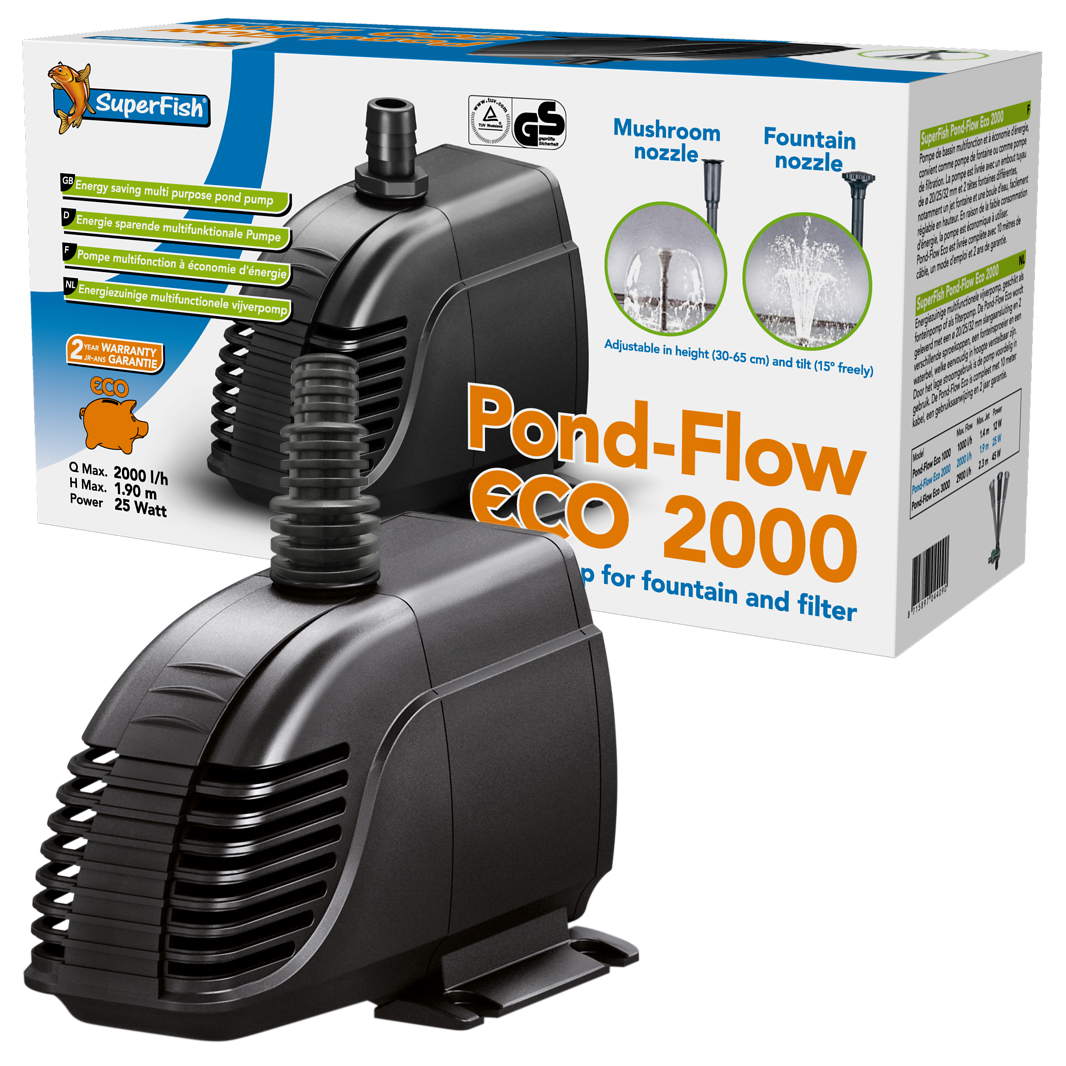 Superfish Pond Flow Eco Pump Fountain & Waterfall Low Energy 600 5000