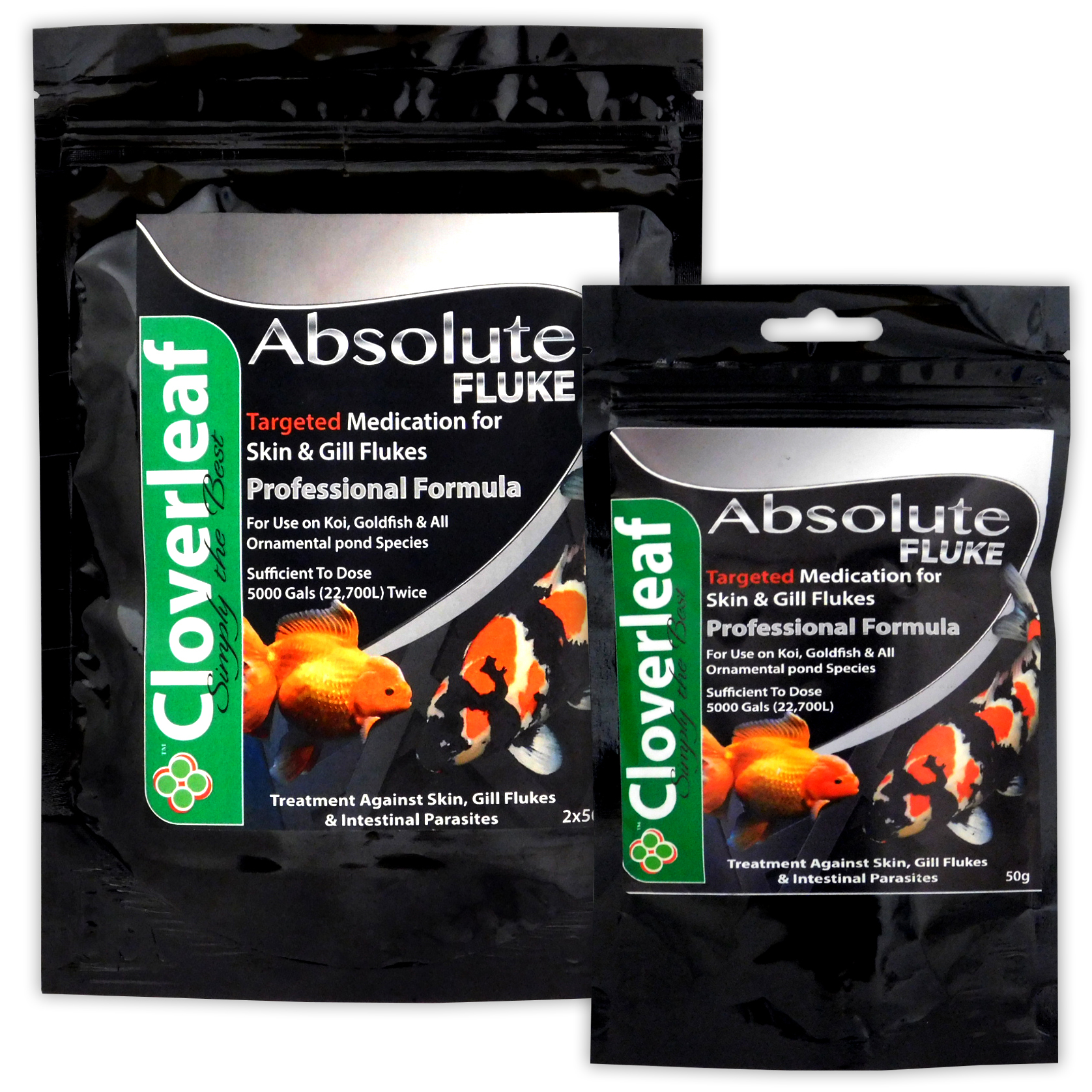 Cloverleaf Absolute Fluke 50g 100g Parasite Treatment Skin Gill Flukes