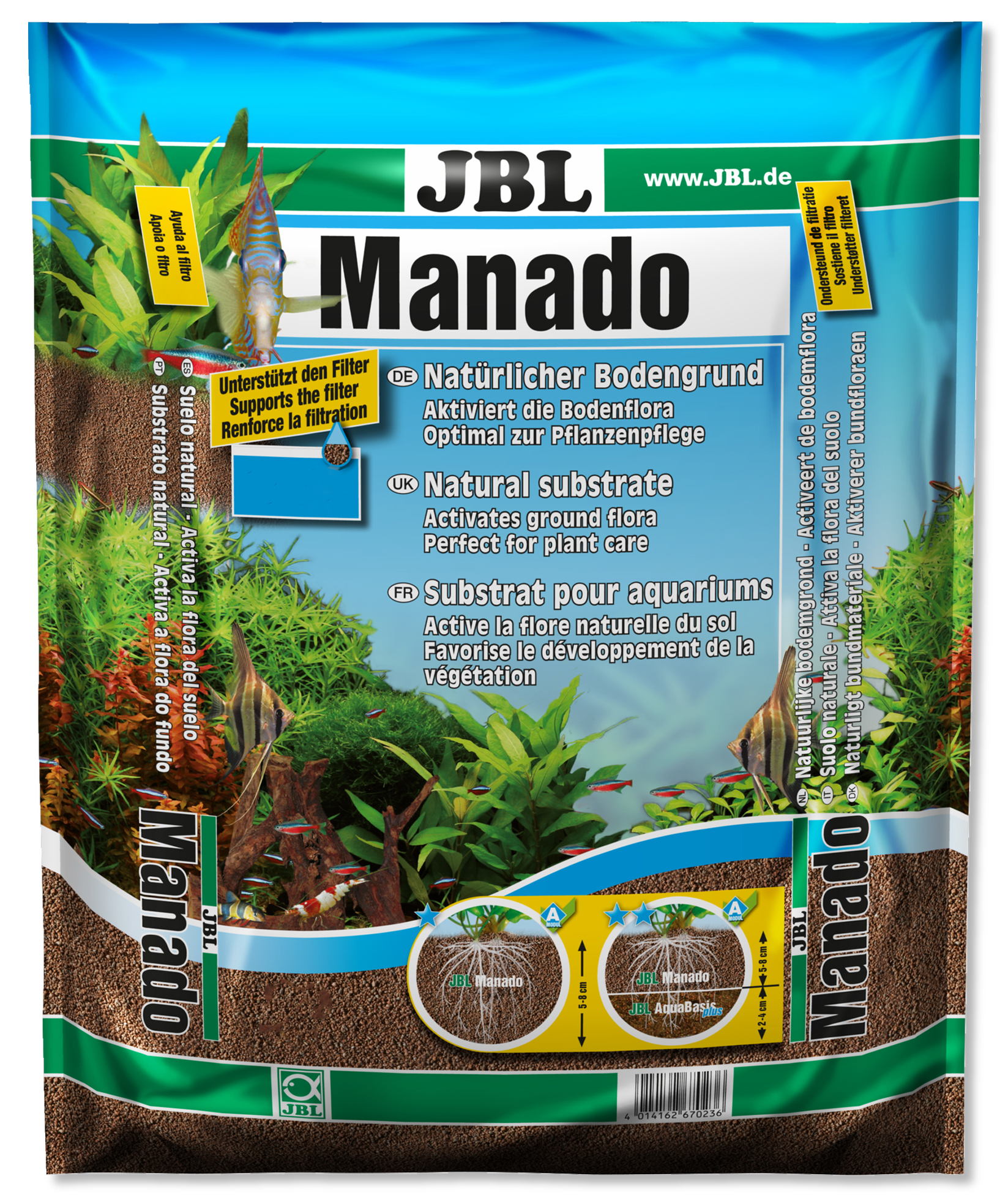 Planted Tank 2, Substrate added - JBL Manado with Florapol …