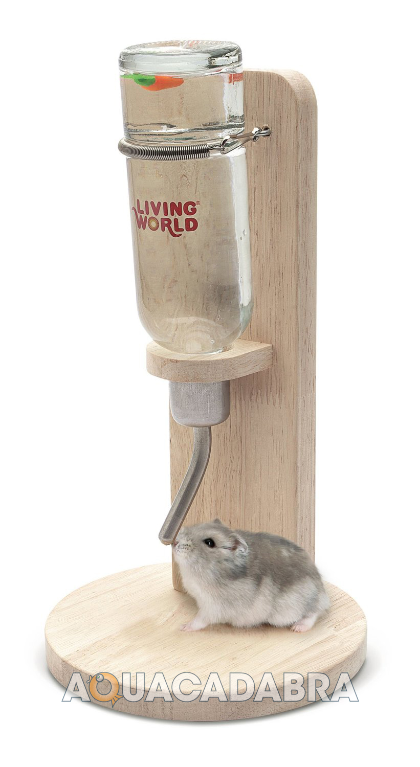 LIVING WORLD GREEN BOTTLE STANDS FOR OUT-OF-CAGE AREAS HAMSTER GERBIL ...