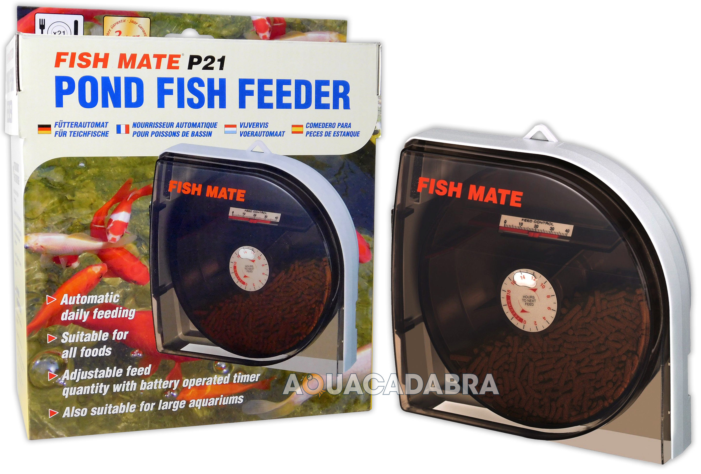 FISHMATE P21 POND FISH MATE AUTOMATIC FEEDER AUTO HOLIDAY FEEDING FOOD