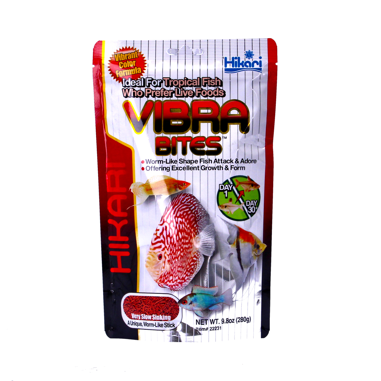 Hikari Vibra Bites Life-Like Worm Fish Food Tropical Discus Aquarium fish Tank - Picture 4 of 5
