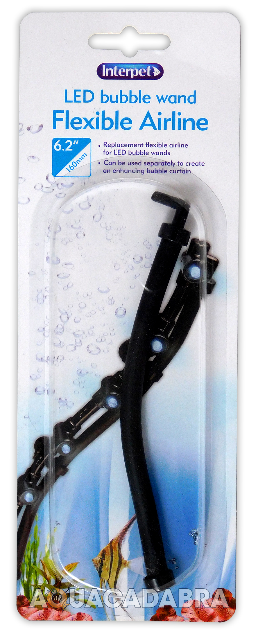 INTERPET LED BUBBLE WAND AIRSTONE BLUE WHITE FISH TANK AQUARIUM WALL