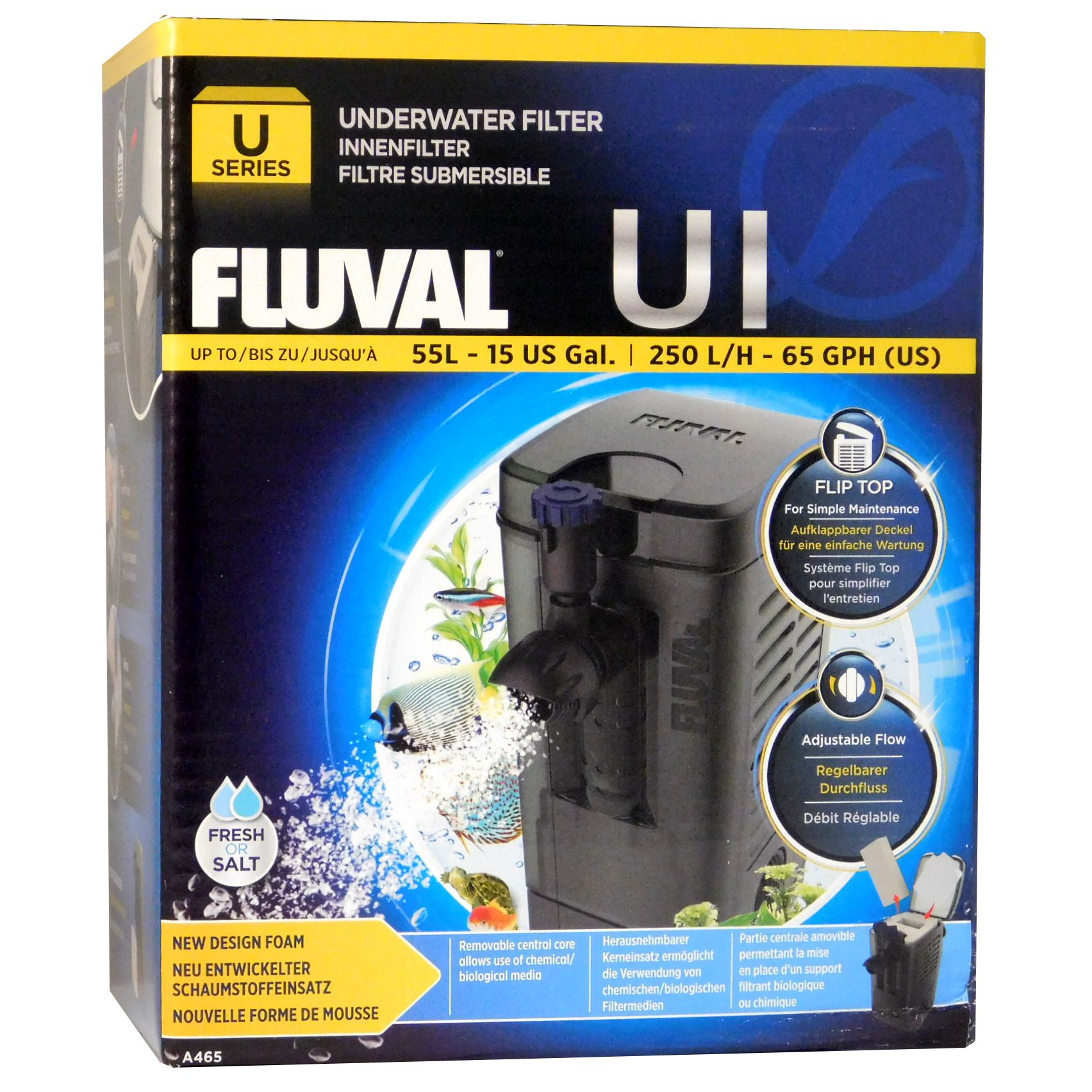 Fluval U2 Binnenfilter - Voor Aquaria 45-110 Liter, Stil & Efficiënt 5W
