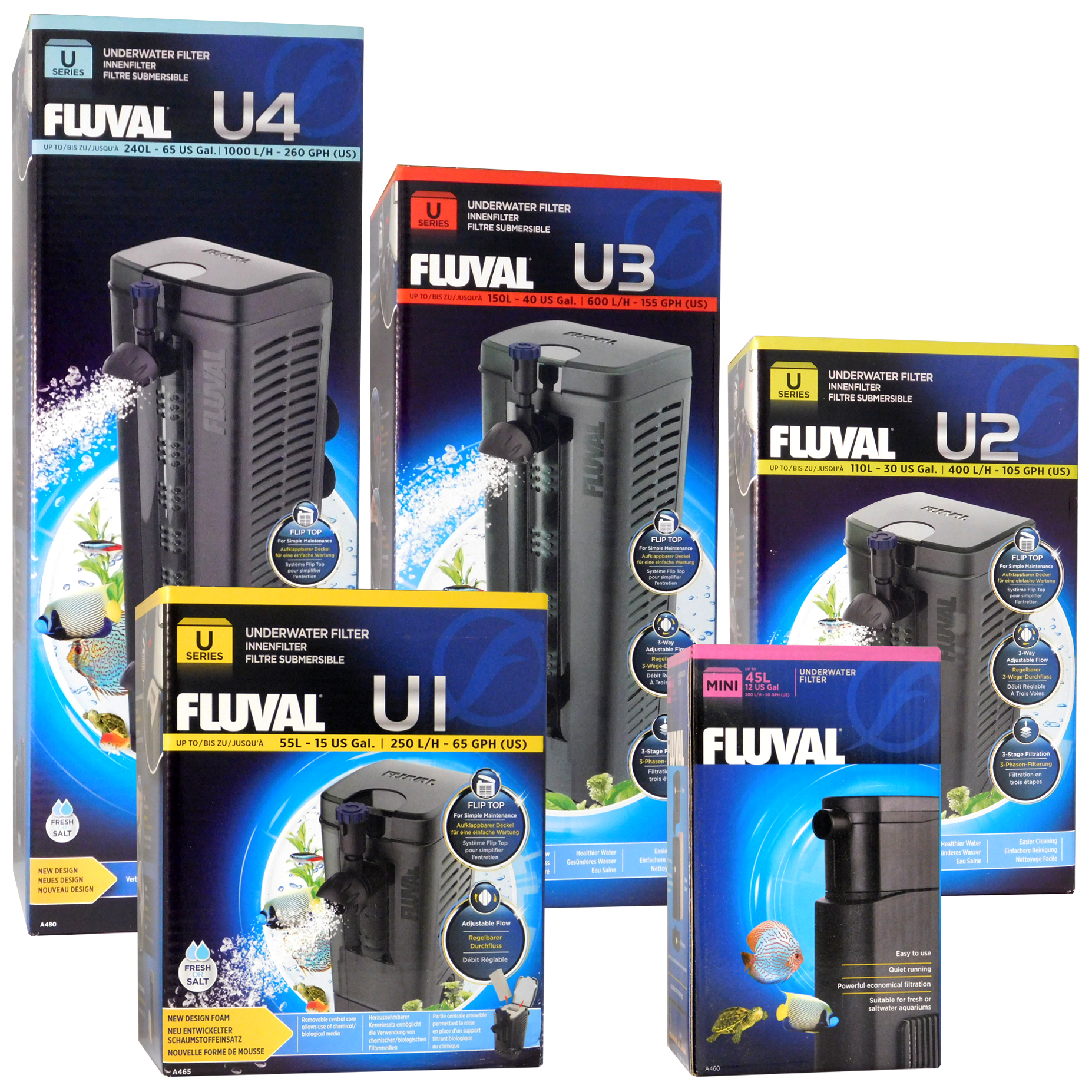 FLUVAL MINI,U1,U2,U3,U4 UNDERWATER INTERNAL AQUARIUM FISH TANK POWER ...