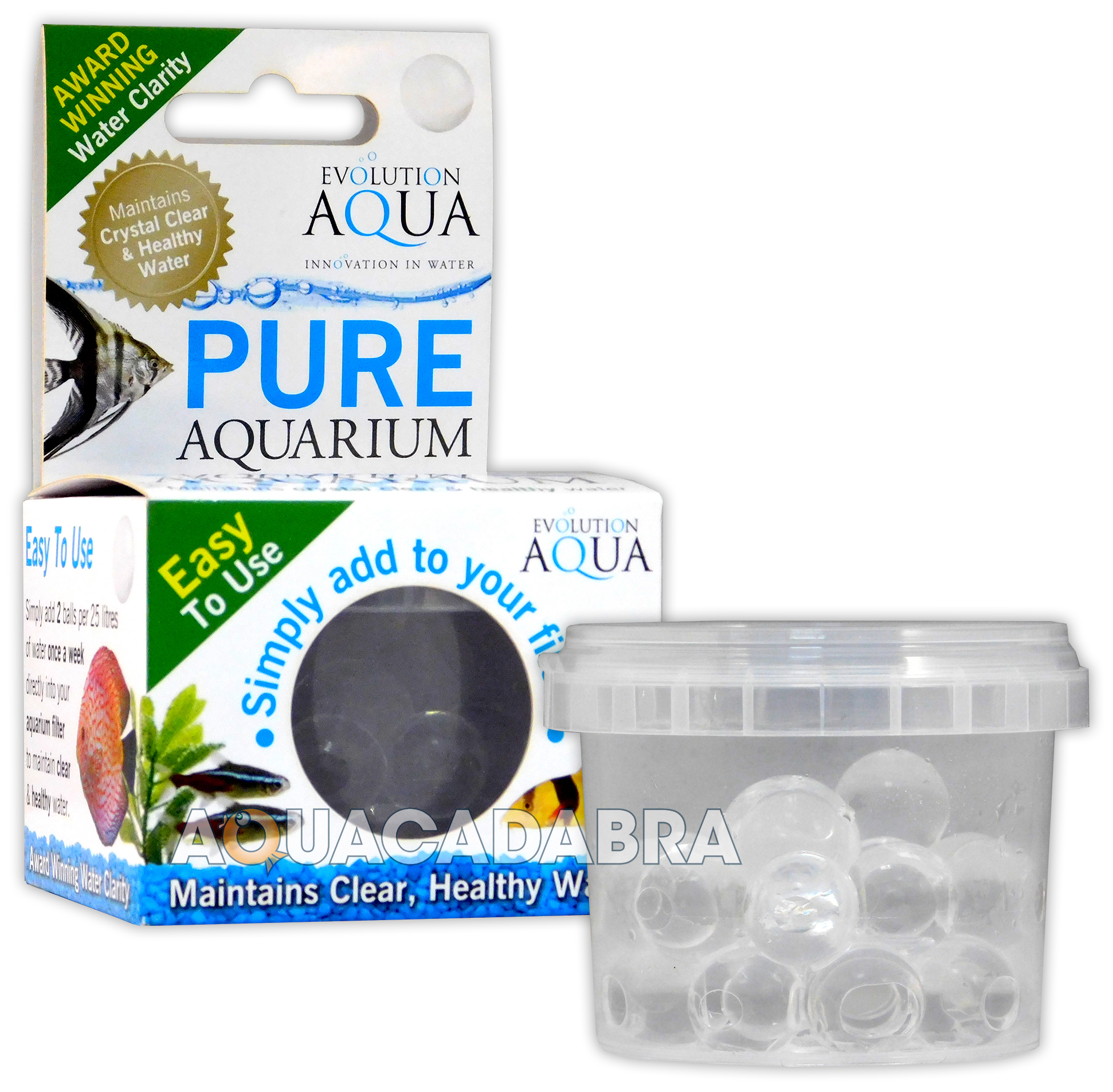 Evolution Aqua Pure Aquarium Balls 25 Clear Water Filter Fish Tank