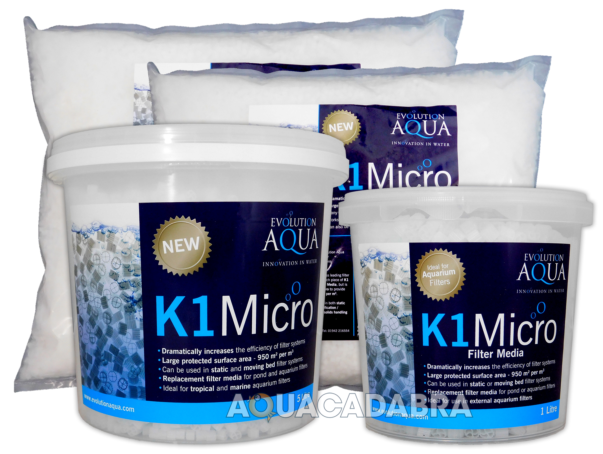 EVOLUTION AQUA K1 MICRO FILTER MEDIA FISH TANK AQUARIUM EXTERNAL