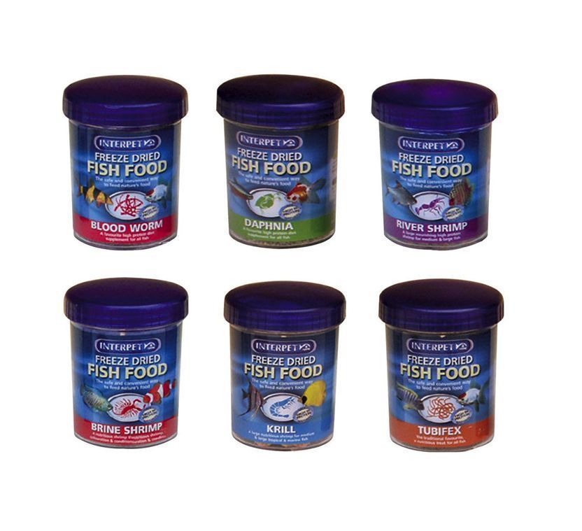 INTERPET FREEZE DRIED FISH FOOD COLDWATER TROPICAL FRESHWATER MARINE