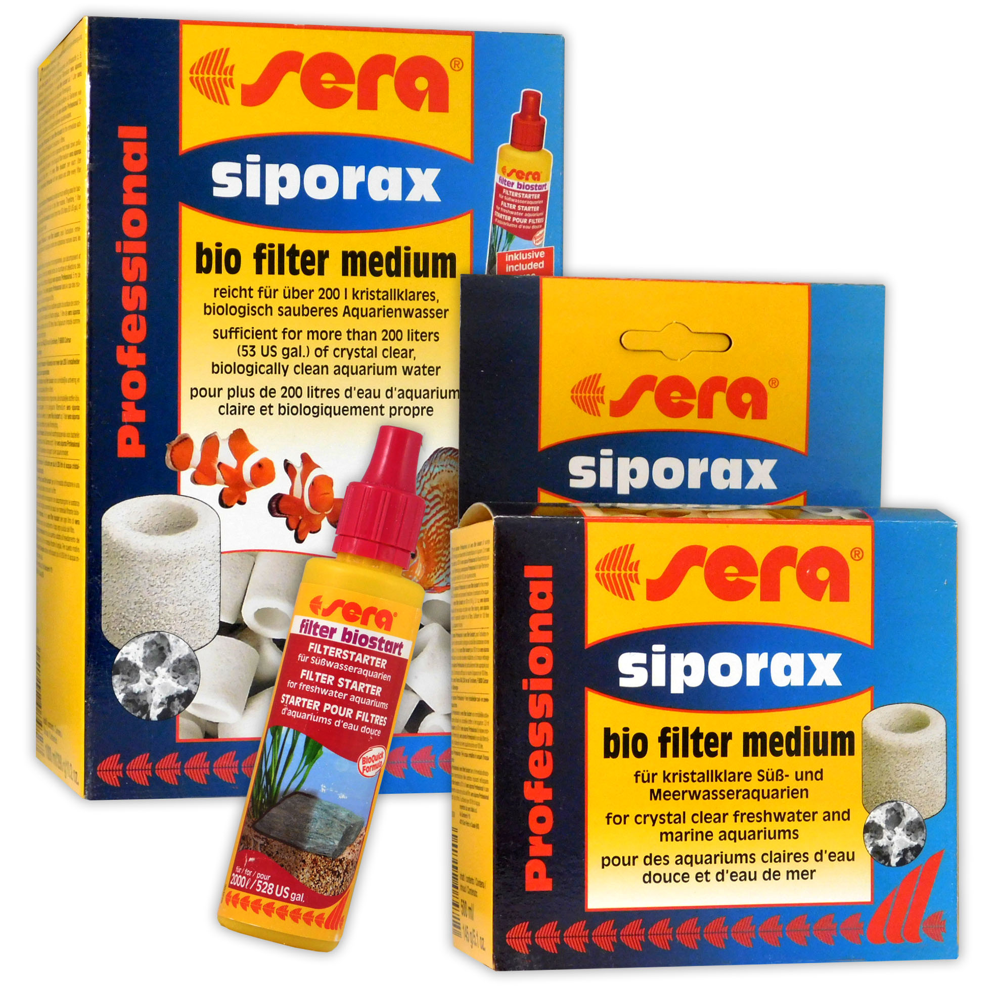 Siporax Professional Ceramic Bio Media Rings & Filter Start Biological