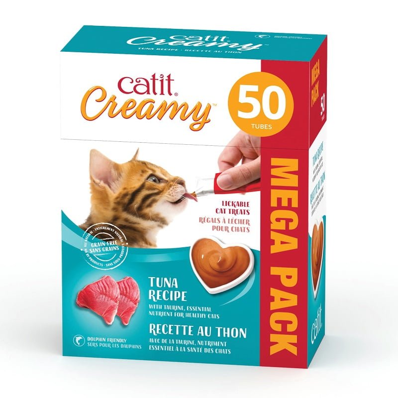 Catit Creamy Treats Mega Pack Cat Reward Chicken, Lamb, Salmon, Prawn, Tuna - Bild 5 von 6