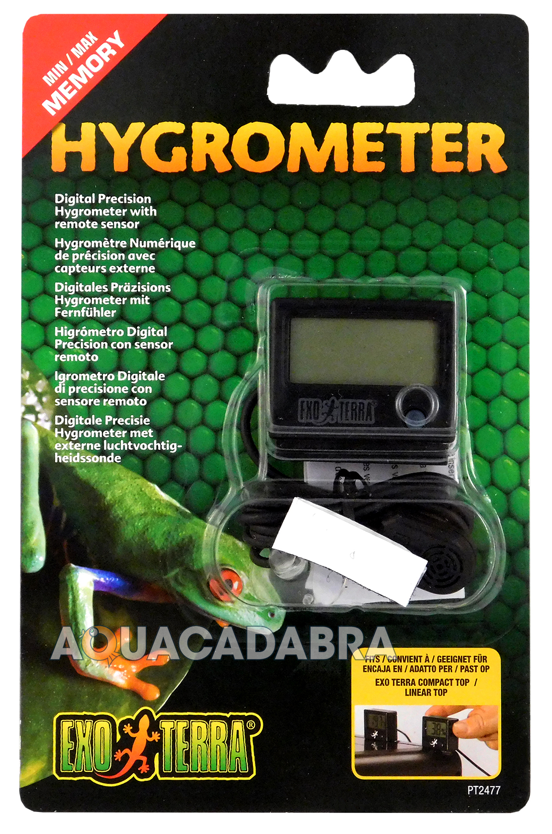 Exo Terra Digital Hygrometer Precision Sensor with Probe Vivarium