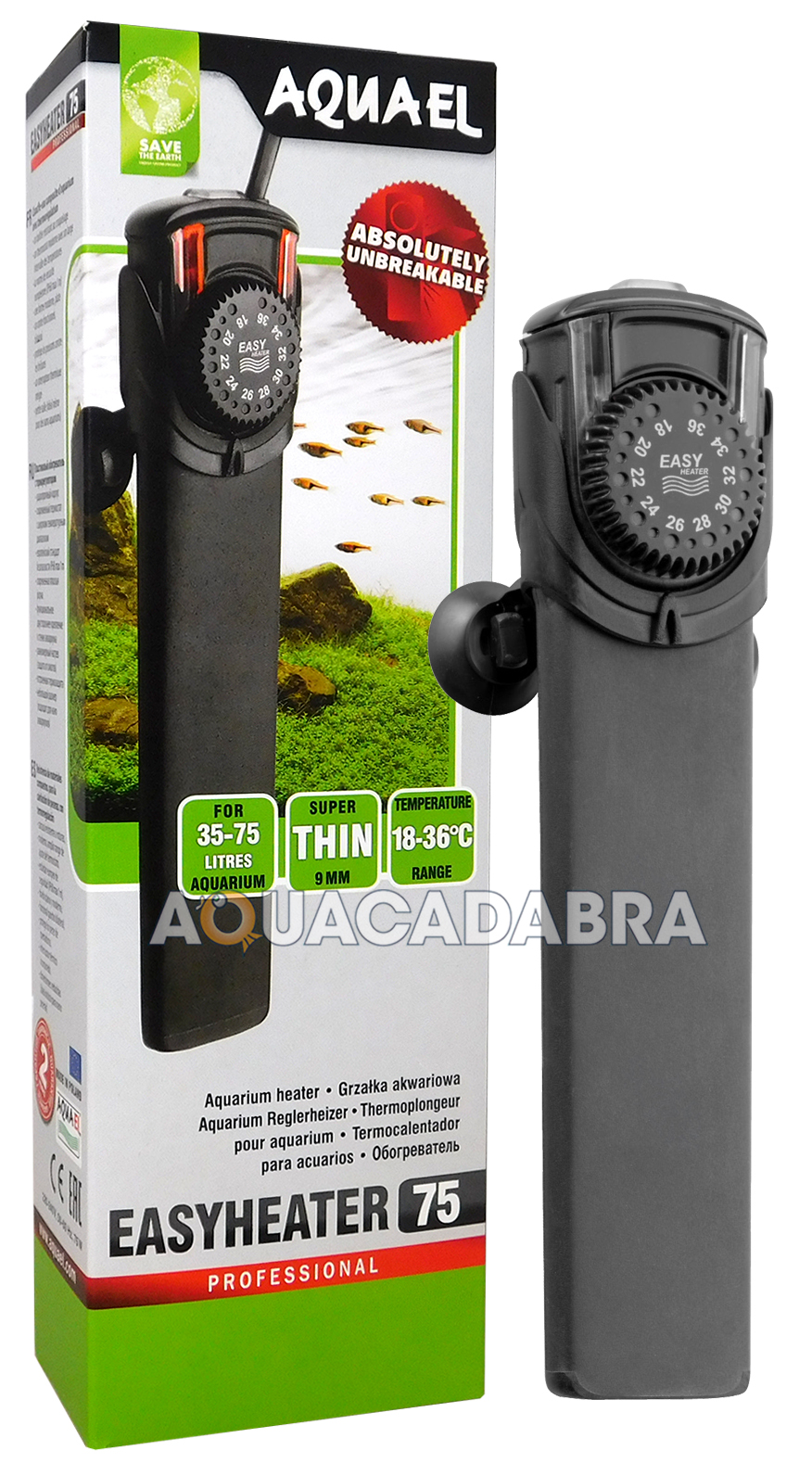 AQUAEL EASY HEATERS ADVANCED 1736ºC EASY MOUNTING SAFETY AQUARIUM FISH