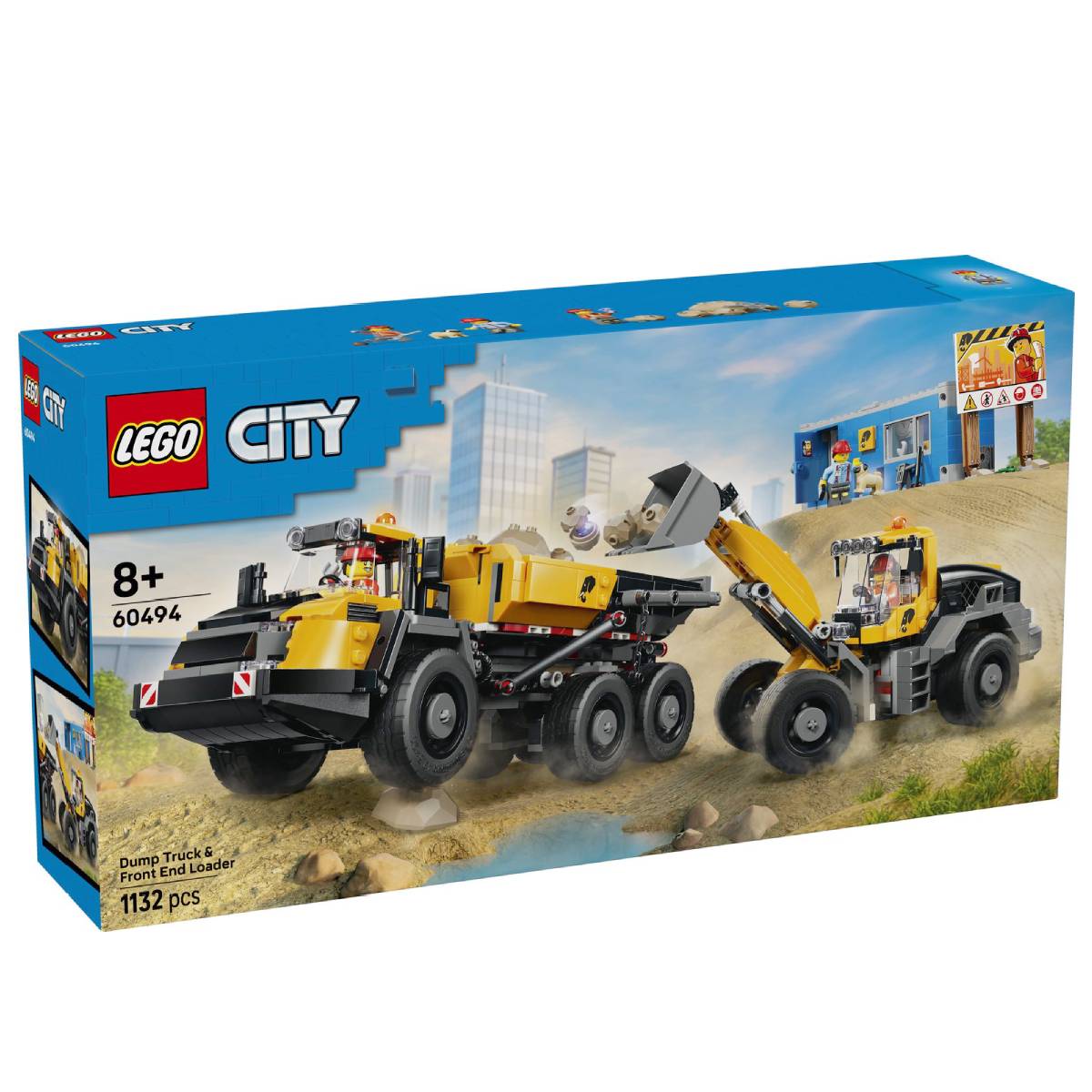 LEGO City Dump Truck & Front End Loader 60494 Building Set Ages 6+ - Image 1