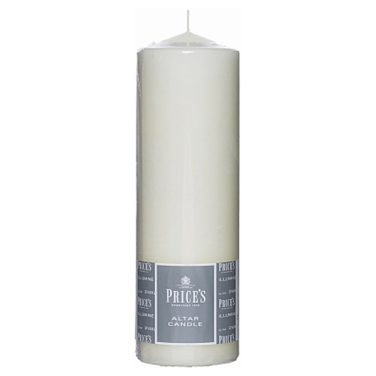 Price's Unfragranced Altar Church Pillar Candle 250 x 80mm 125 Hours Burn Time - Image 1