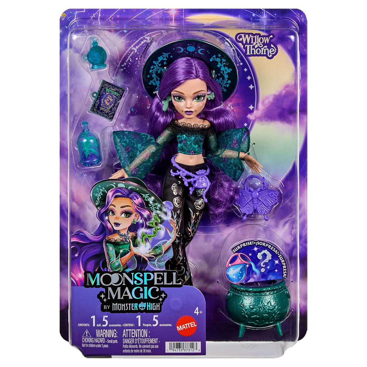 Monster High Moonspell Magic Willow Thorne Doll Magical Reveal Toy Age 4+ - Image 1