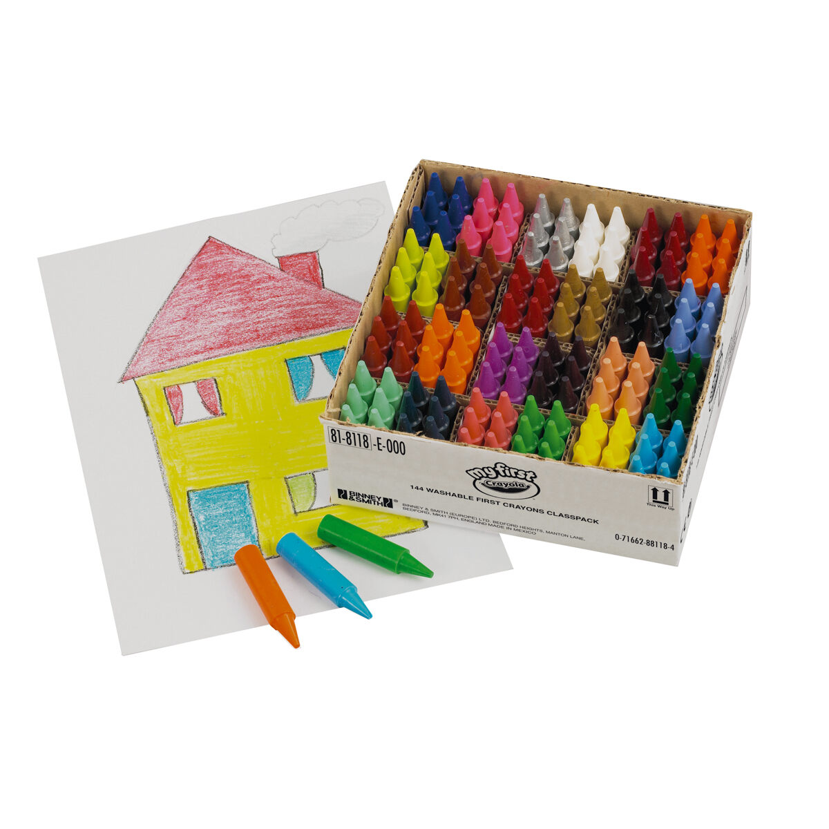 Crayola Crayons My First Crayon Classpack 144 Assorted Perfect for School Class - Image 2