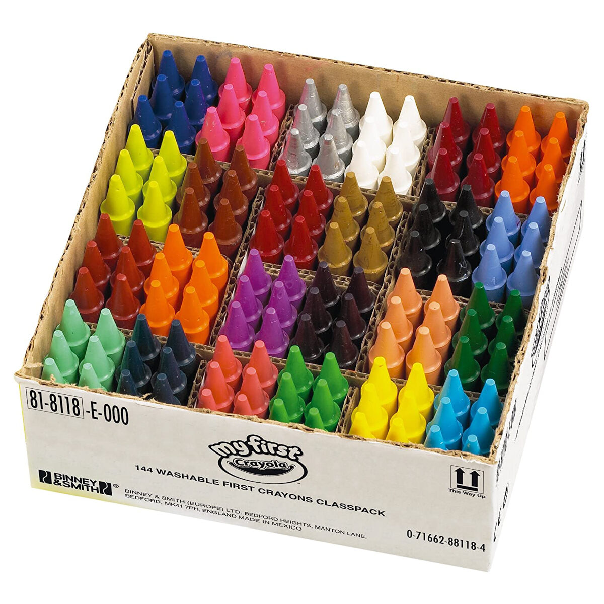 Crayola Crayons My First Crayon Classpack 144 Assorted Perfect for School Class - Image 1