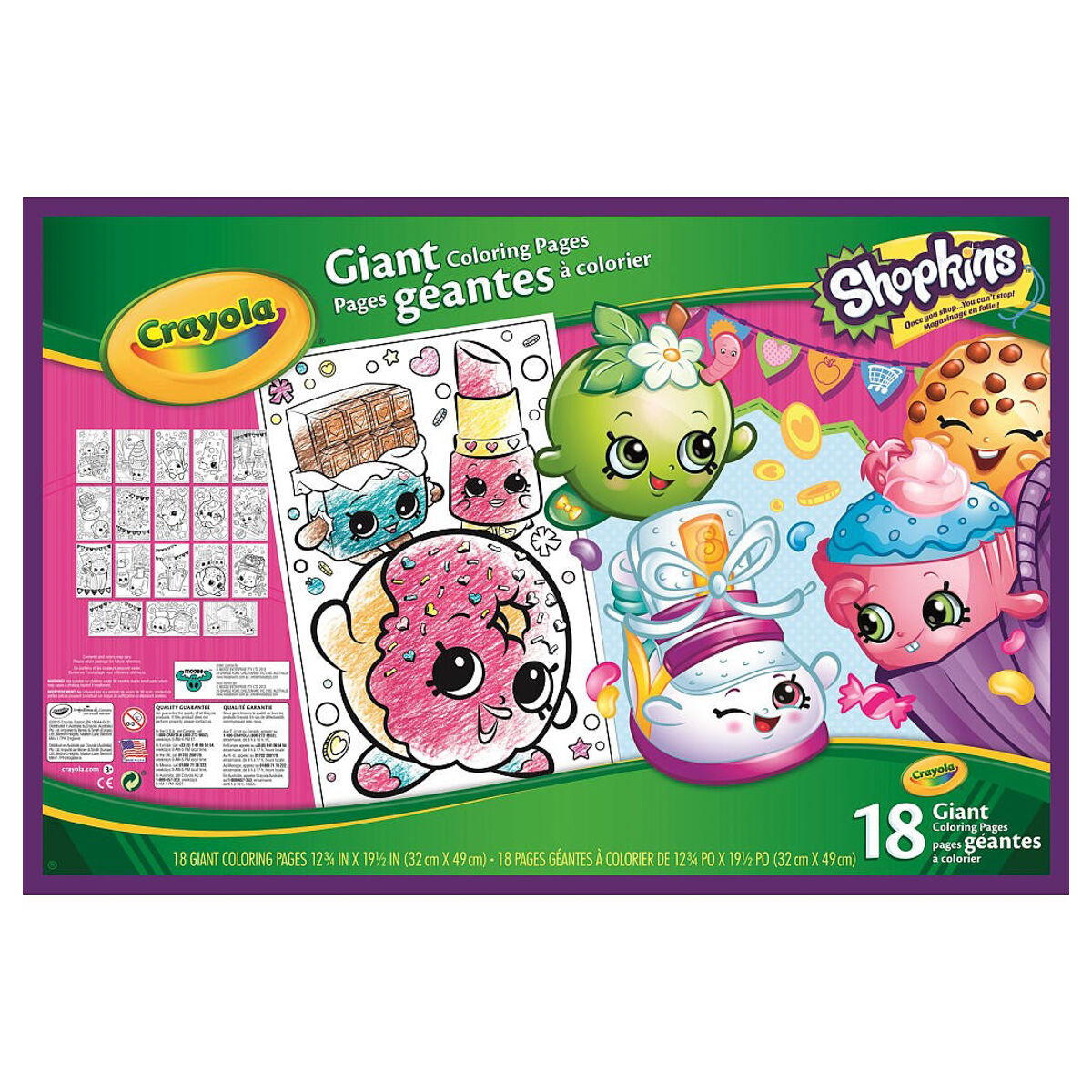 Crayola Shopkins Giant Colouring Pages 71662102524 Ebay