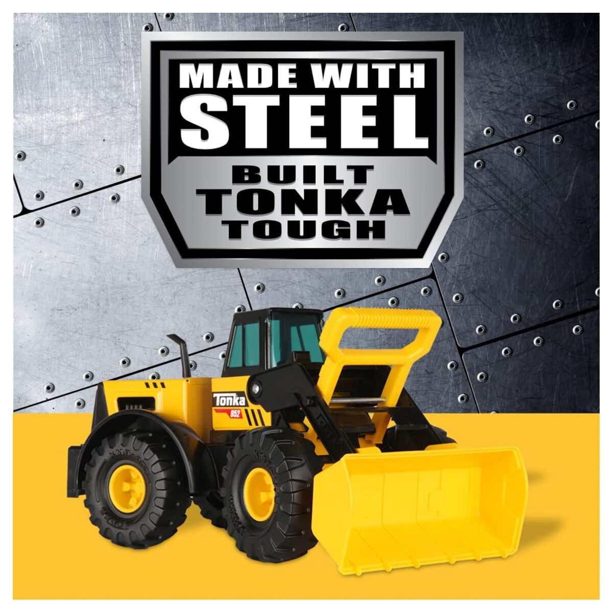 Tonka Steel Classics Front Loader Mighty Yellow Vehicle Collectible Kids Fun Toy - Image 4