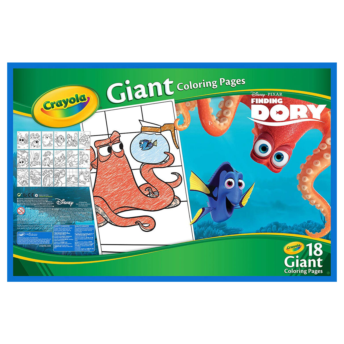 18 Posters Disney Pixar Finding Dory Crayola Giant Colouring Pages 04-7020