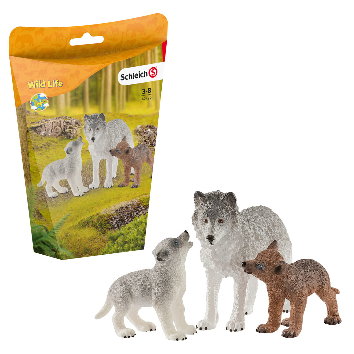 Schleich 42472 Mother Wolf With Pups Novelty Wild Animals Figure Set For Ages 3+ - Image 3