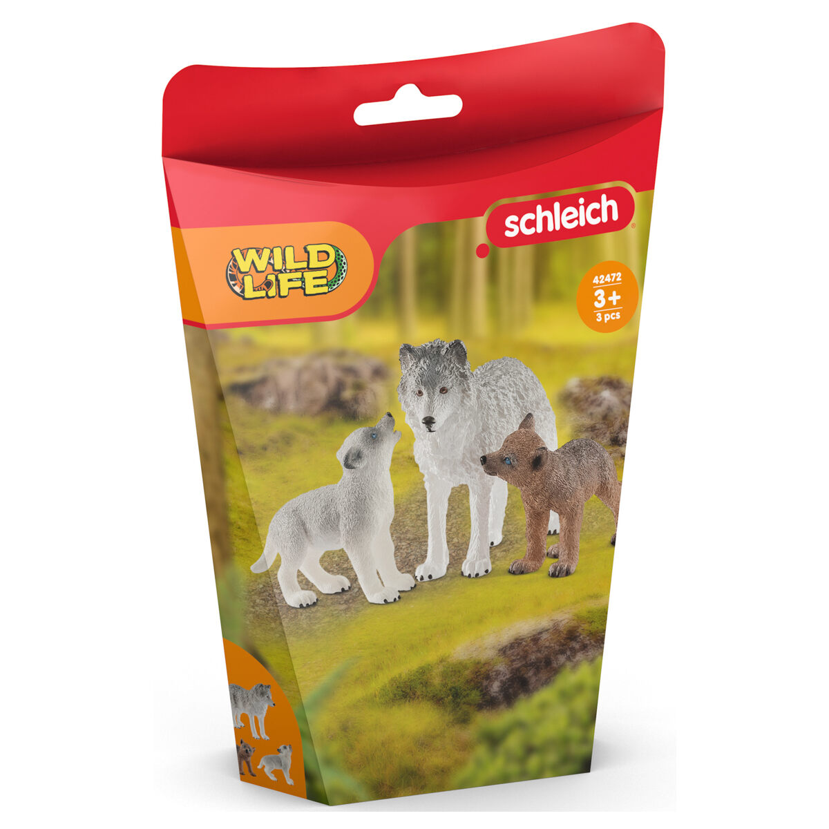 Schleich 42472 Mother Wolf With Pups Novelty Wild Animals Figure Set For Ages 3+ - Image 2