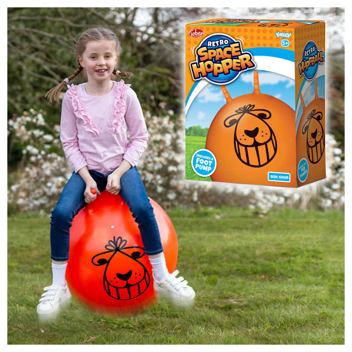 TOBAR LARGE EXERCISE RETRO SPACE HOPPER PLAY BALL TOY KIDS ADULT GAME AGE 6+YRS - Image 3