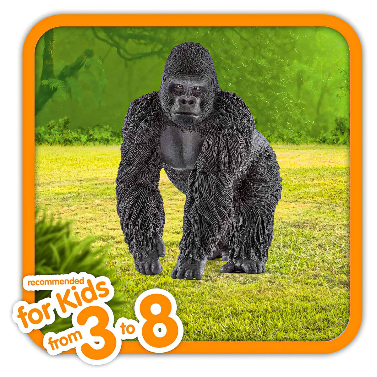 Schleich Wild Life Male Gorilla Detailed Figure Collectible Figurine 14770 New - Image 5