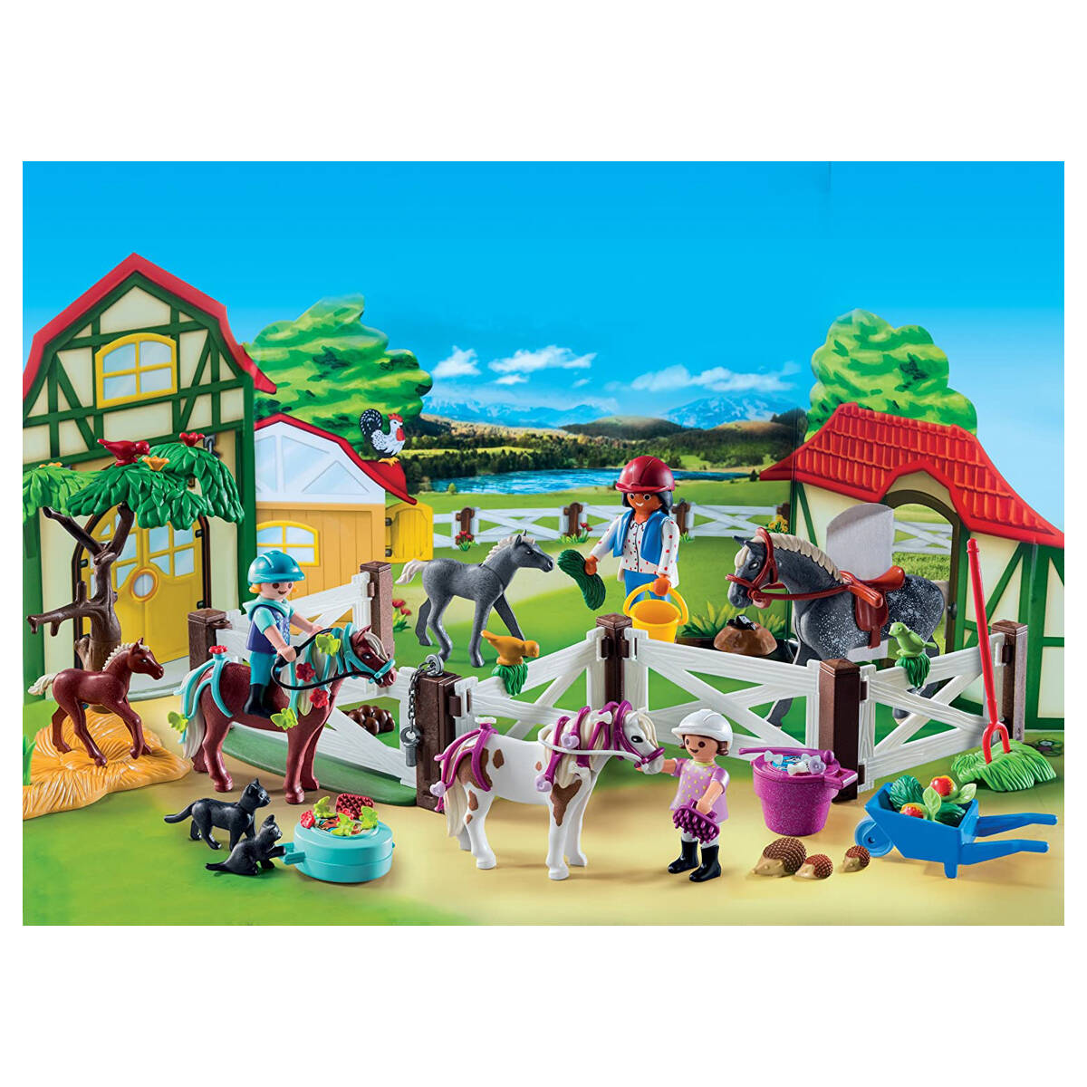 Playmobil Advent Calendar 'Horse Farm' with Flocked Horse - Full of