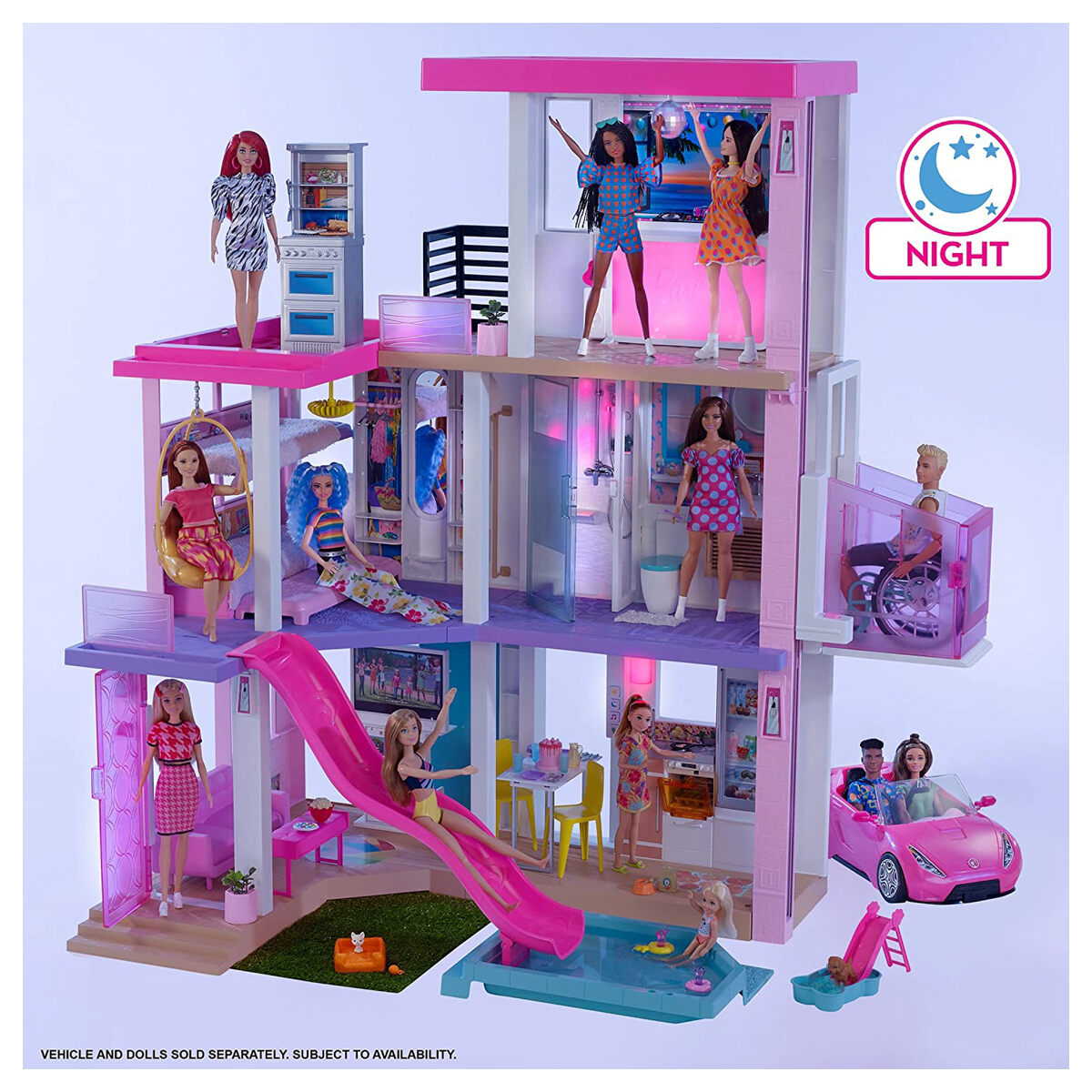 Barbie DreamHouse Playset with 10 Play Areas, 75+ Furniture & Accessories,  Lights & Sounds 