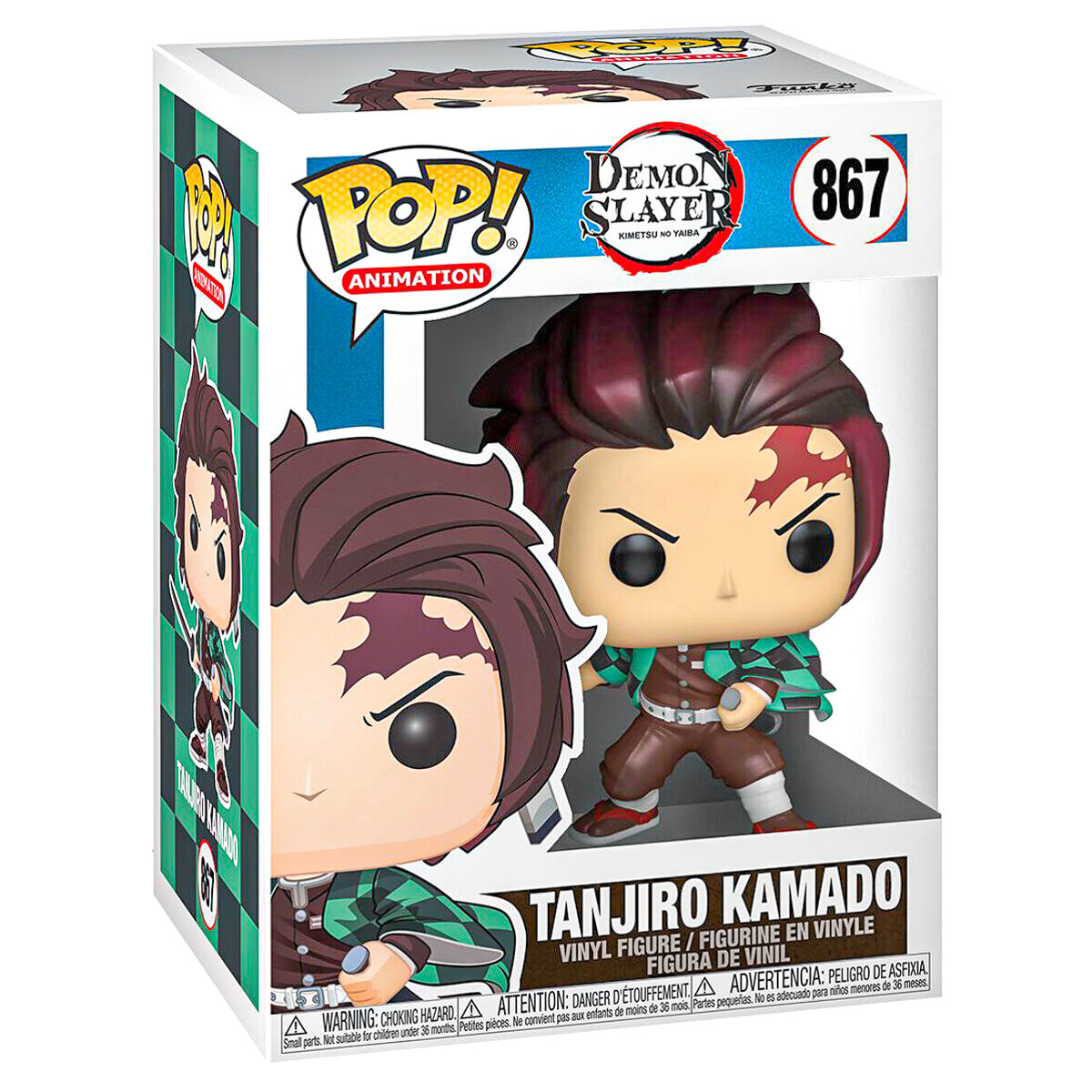 Funko POP Animation #867 Demon Slayer Tanjiro Kamado Collectible Figure 49010  - Image 1