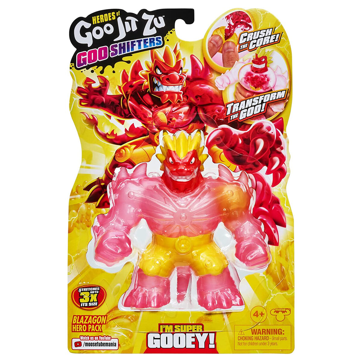 Heroes of Goo Jit Zu Goo Shifters Blazagon Collectible Stretchy Action Figure - Image 1