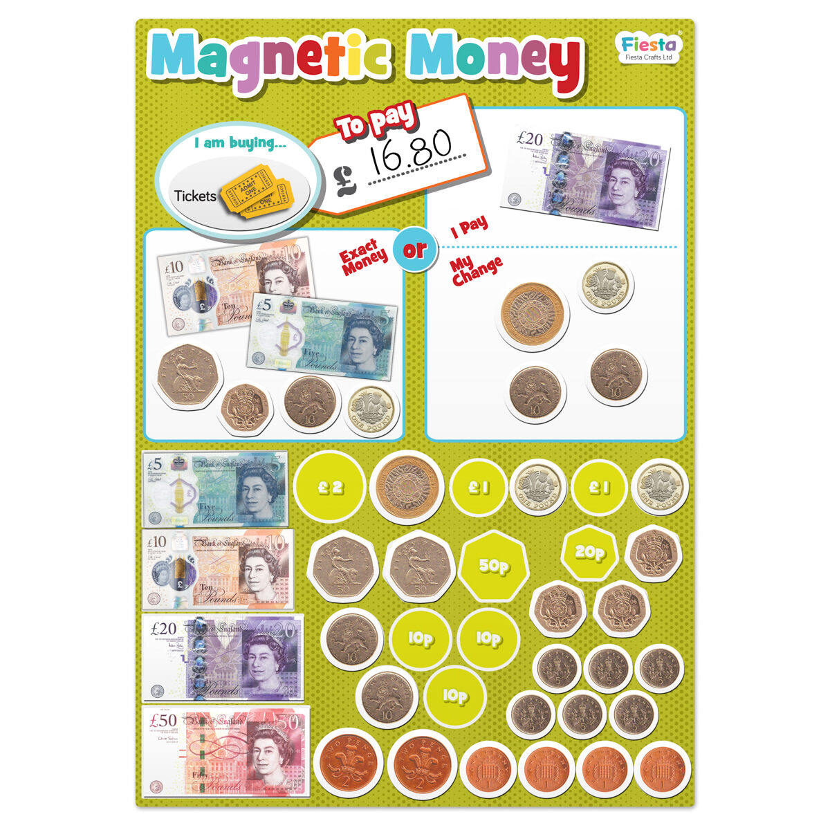 Money Magnetic Chart - Magnetic Set - Fun daily educational activity ...