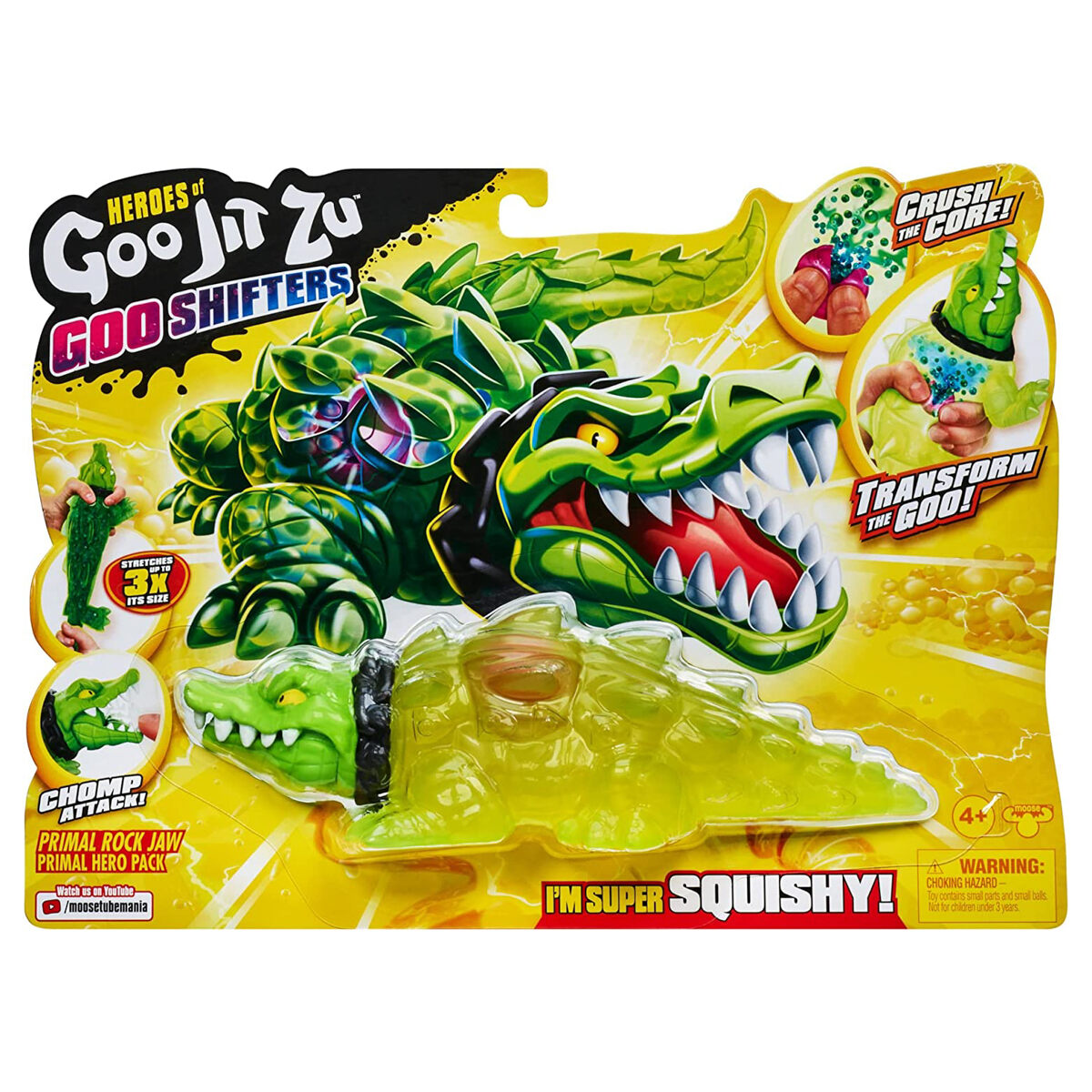 Heroes of Goo Jit Zu Goo Shifters Primal Rock Jaw Squishy Action Figure (41406) - Image 1