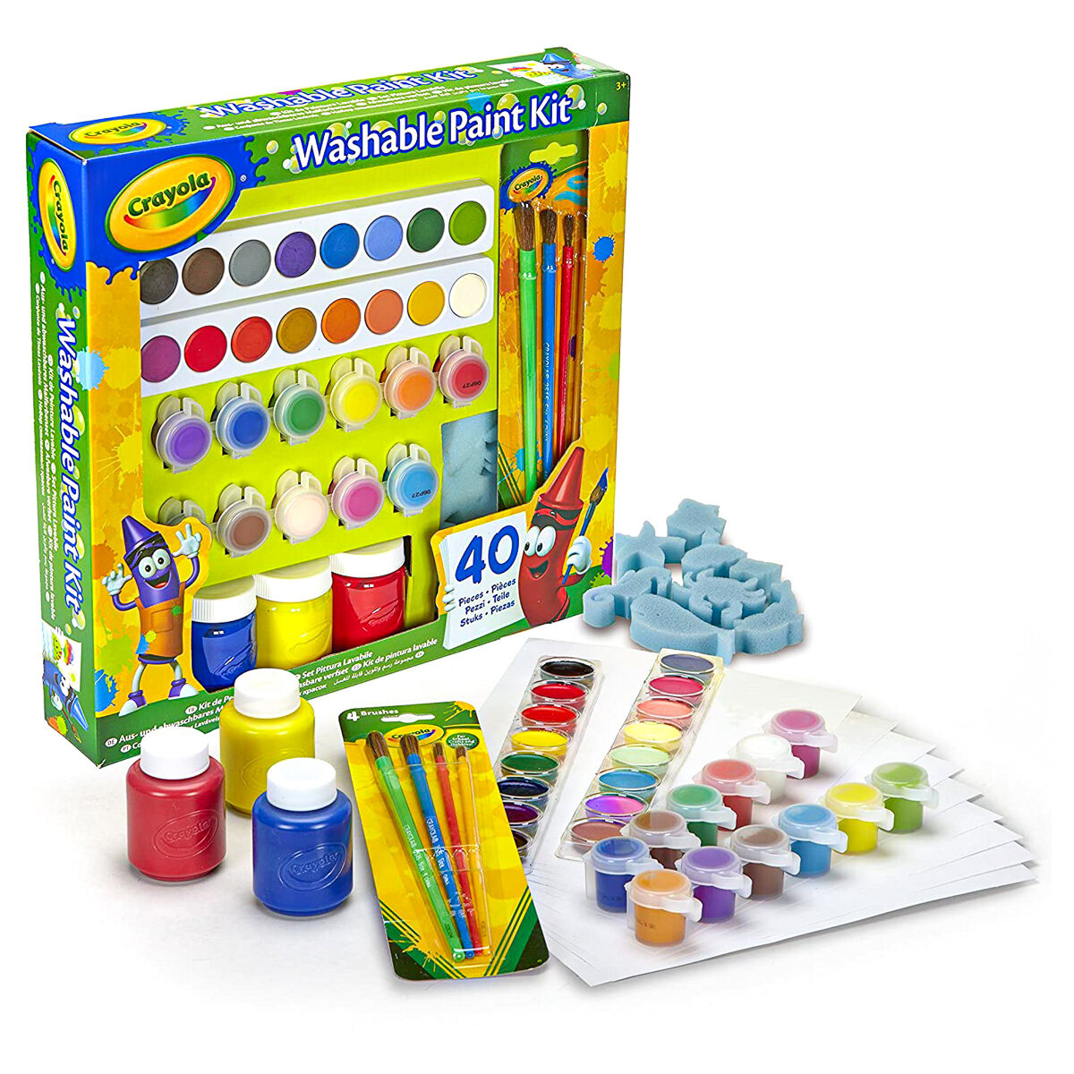 Crayola Washable Paint Kit 40 Piece Mega Creative Activity Art Set