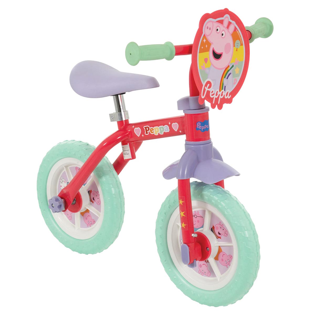 PeppaPig - 2 in 1 10” Training Bike Outdoor Fun Bicycle - MV Sports - Image 2