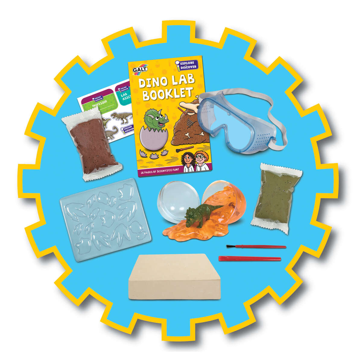 Galt Toys Dino Lab STEM Children Educational Science Activity 3 Fun Experiments - Image 3