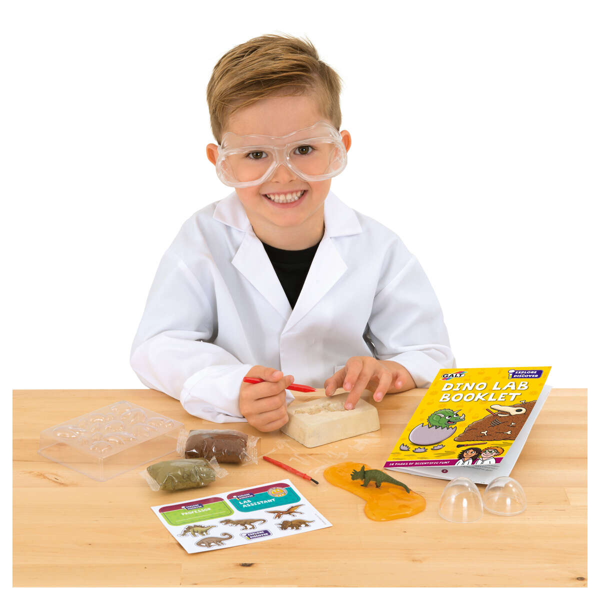 Galt Toys Dino Lab STEM Children Educational Science Activity 3 Fun Experiments - Image 4