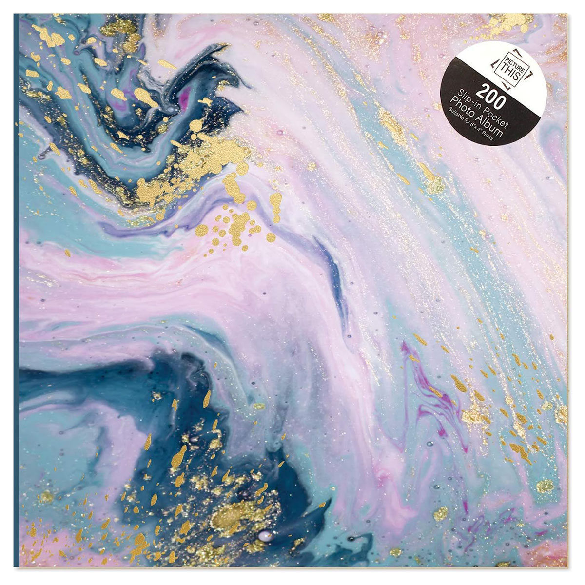 Marble Swirl Photo Album 6x4 | 200 Slip-in Memo Pockets Picture Memory Book - Image 1